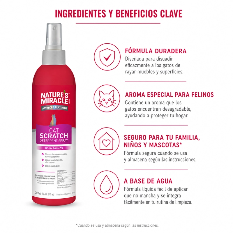 SPRAY NO RASGUÑOS GATOS NATURE’S MIRACLE 236 ML - 7
