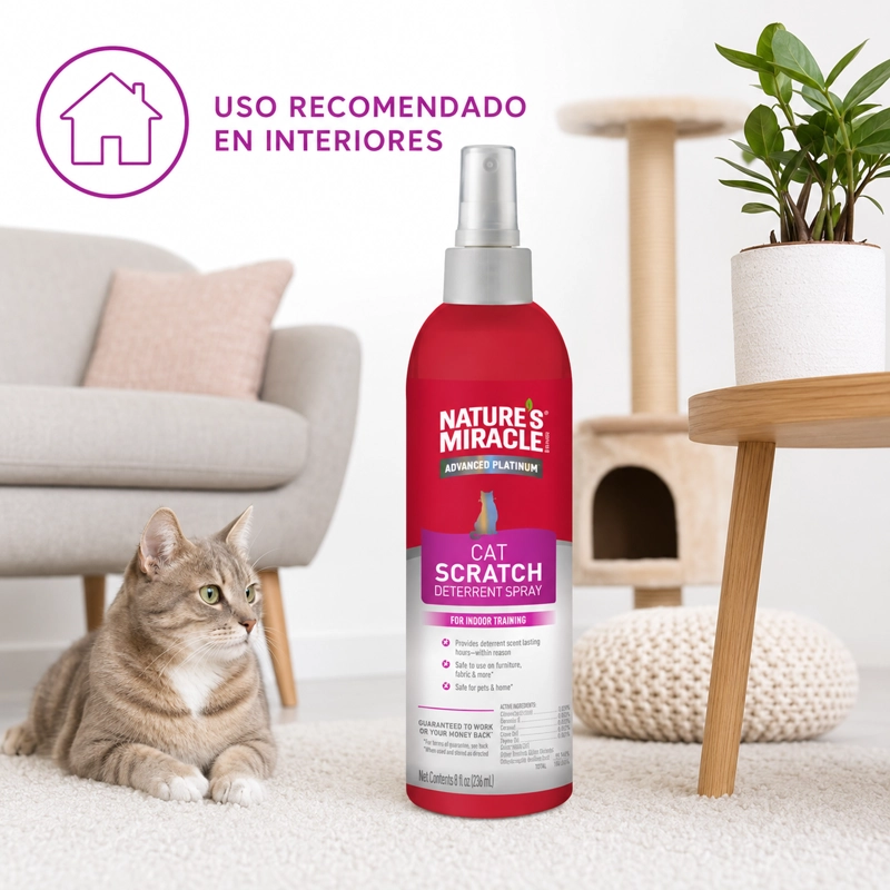 SPRAY NO RASGUÑOS GATOS NATURE’S MIRACLE 236 ML - 8