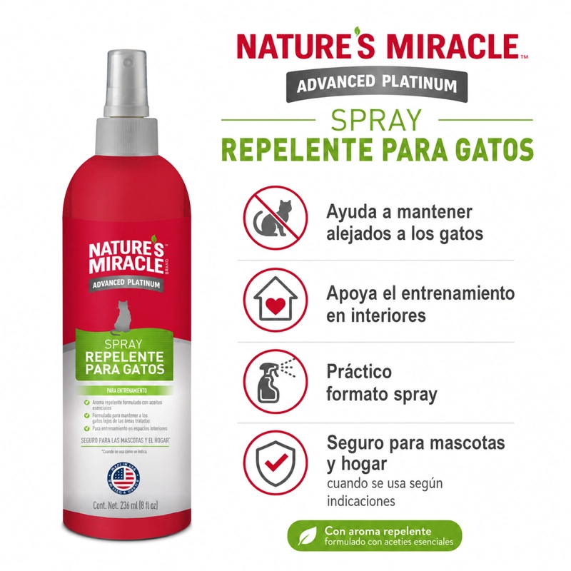 REPELENTE GATOS NATURE’S MIRACLE PET BLOCK 236 ML - 2