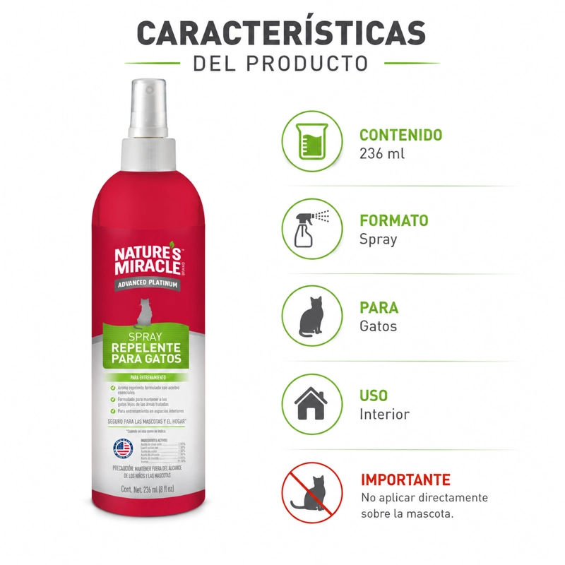 REPELENTE GATOS NATURE’S MIRACLE PET BLOCK 236 ML - 7