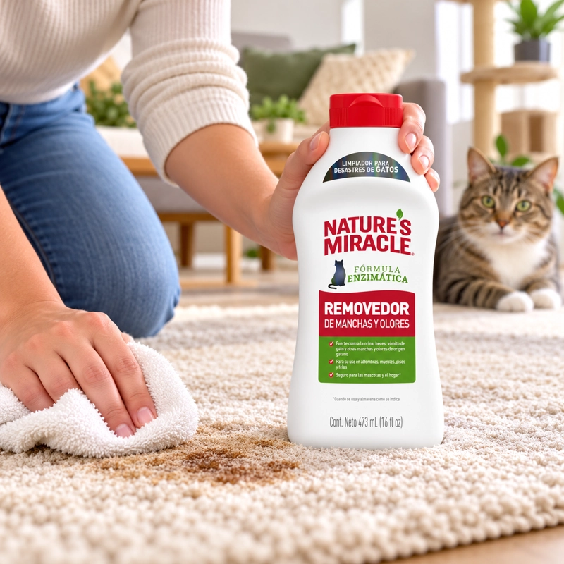 REMOVEDOR MANCHAS Y OLORES GATO NATURE'S MIRACLE 473 ML - 5