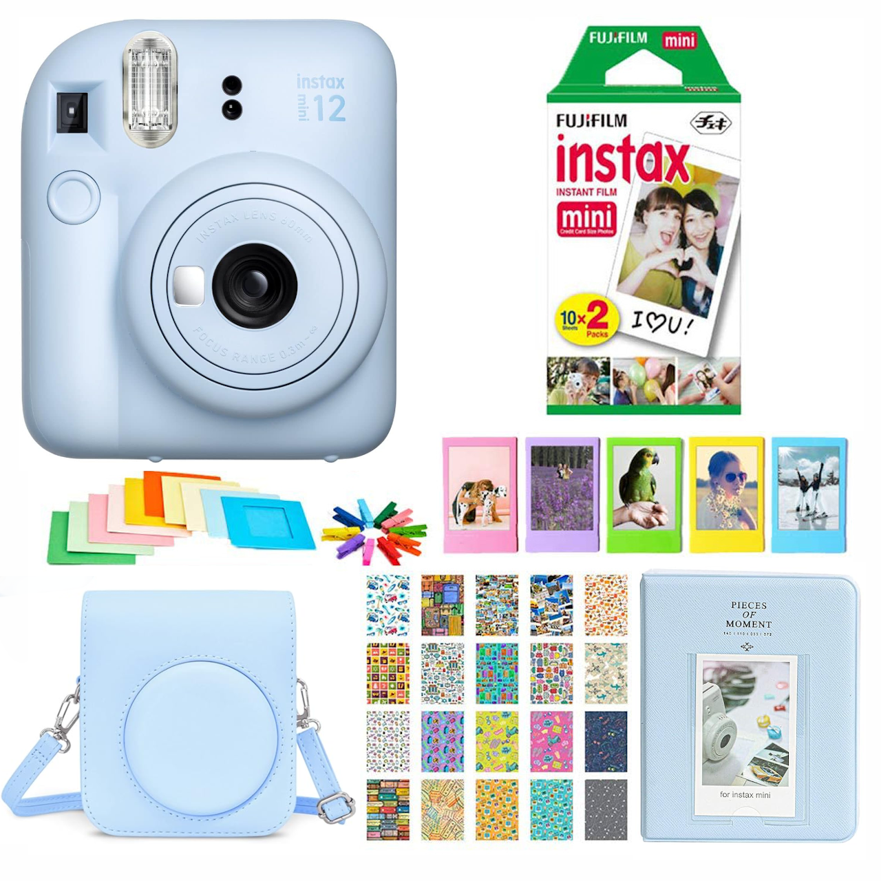 SET CÁMARA INSTANTÁNEA FUJIFILM INSTAX MINI 12 +20 FOTOS, ESTUCHE, ÁLBUM Y MUCHO MÁS! - 1