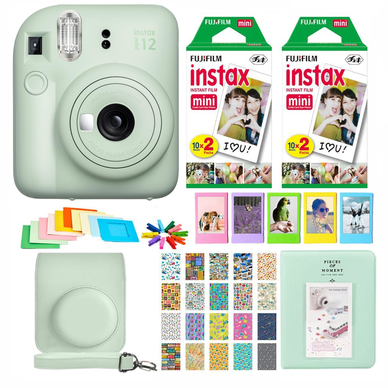 SET CÁMARA INSTANTÁNEA FUJIFILM INSTAX MINI 12 +40 FOTOS, ESTUCHE, ÁLBUM Y MUCHO MÁS! - 1
