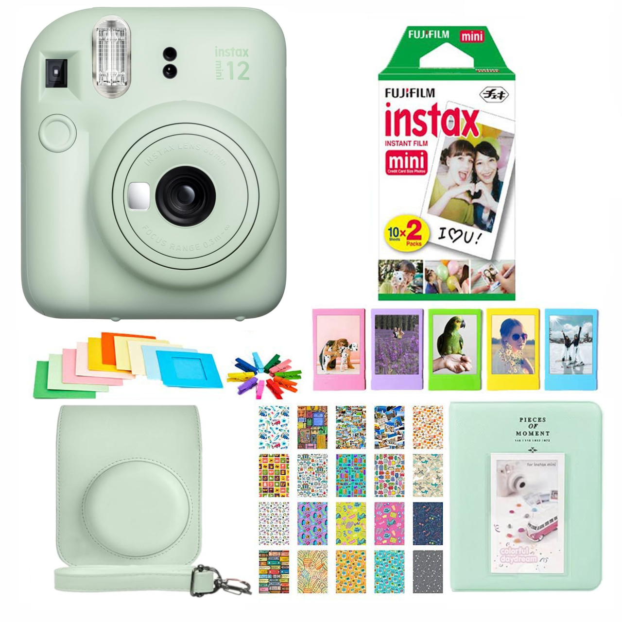 SET CÁMARA INSTANTÁNEA FUJIFILM INSTAX MINI 12 +20 FOTOS, ESTUCHE, ÁLBUM Y MUCHO MÁS! - 1