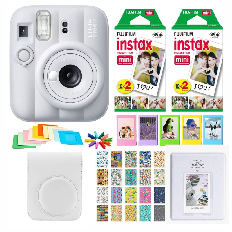 SET CÁMARA INSTANTÁNEA FUJI FILM INSTAX MINI 12 + 40 FOTOS ESTUCHE ÁLBUM Y MUCHO MÁS - 1