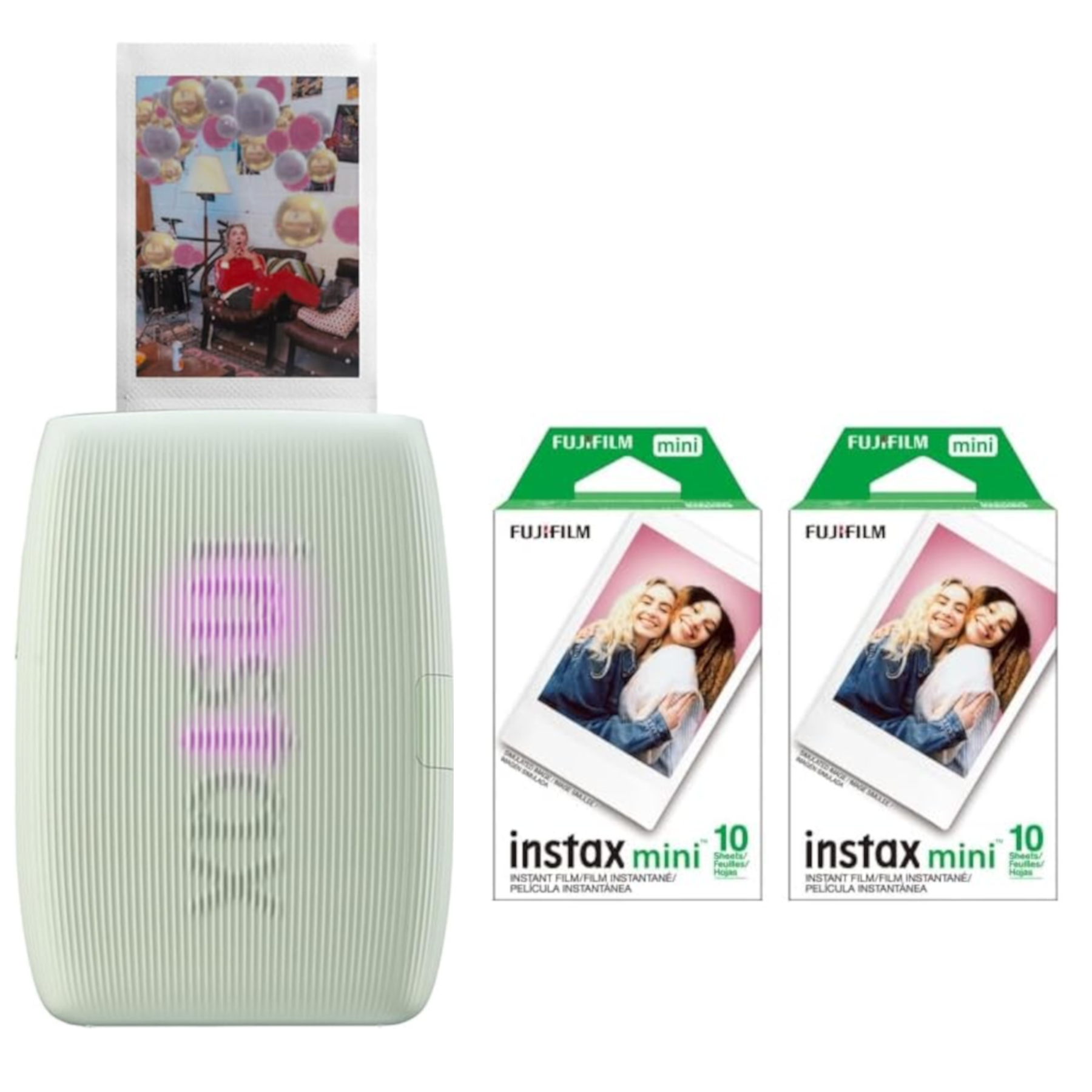 IMPRESORA DE FOTOS INSTANTÁNEA FUJIFILM INSTAX MINI LINK 3 VERDE + 20 FILM - 1