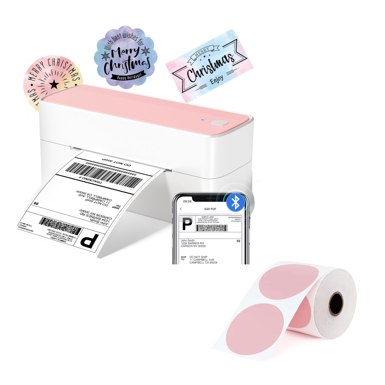 SET IMPRESORA TÉRMICA ETIQUETAS, LOGOS + 500 ADHESIVOS 6CM - 1