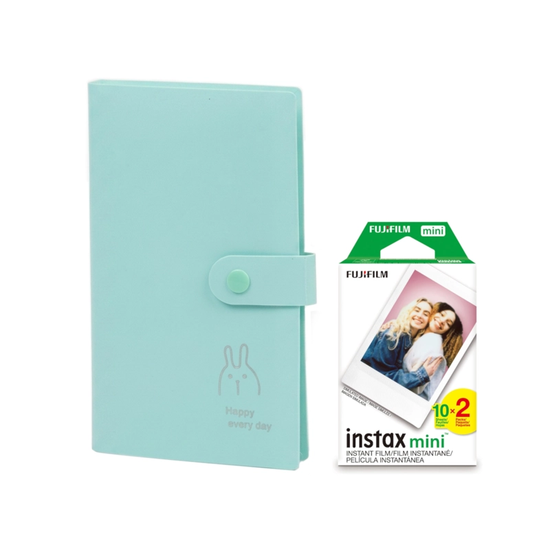 SET ALBUM FOTOS PARA INSTAX MINI 240 BOLSILLOS + PACK 20 FILM - 1