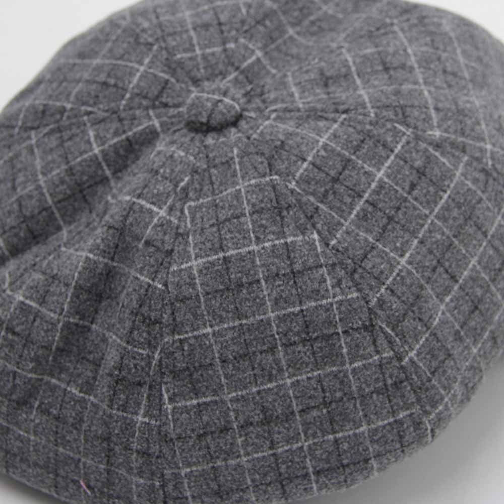 BOINA MUJER  VISERA 6 PANELES LINEAS GRIS - 3