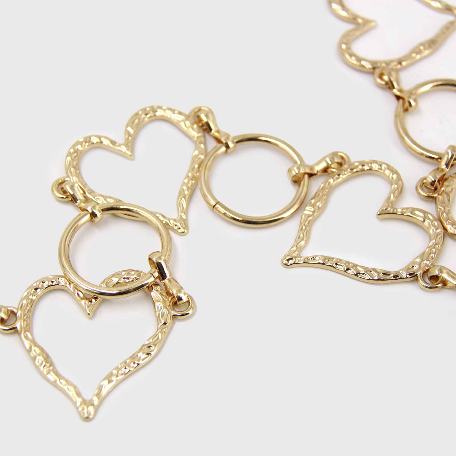 CINTURON DE CADENA CORAZONES DORADO - 2
