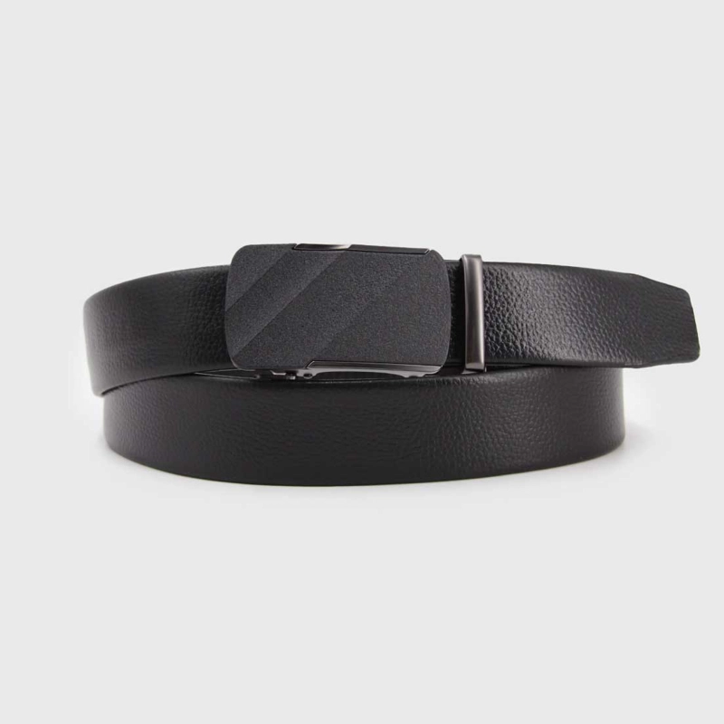 CINTURON HOMBRE HEBILLA AUTOMATICA 4 RAYA NEGRO - 1