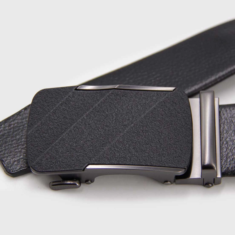 CINTURON HOMBRE HEBILLA AUTOMATICA 4 RAYA NEGRO - 2