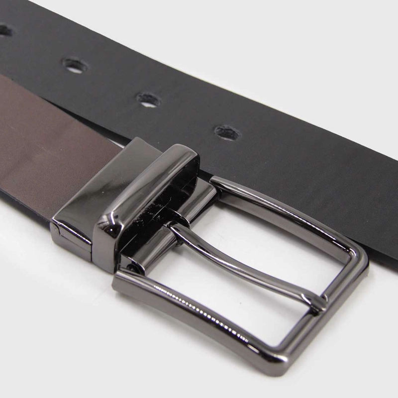 CINTURON HOMBRE HEBILLA REVERSIBLE GUN METAL - 2