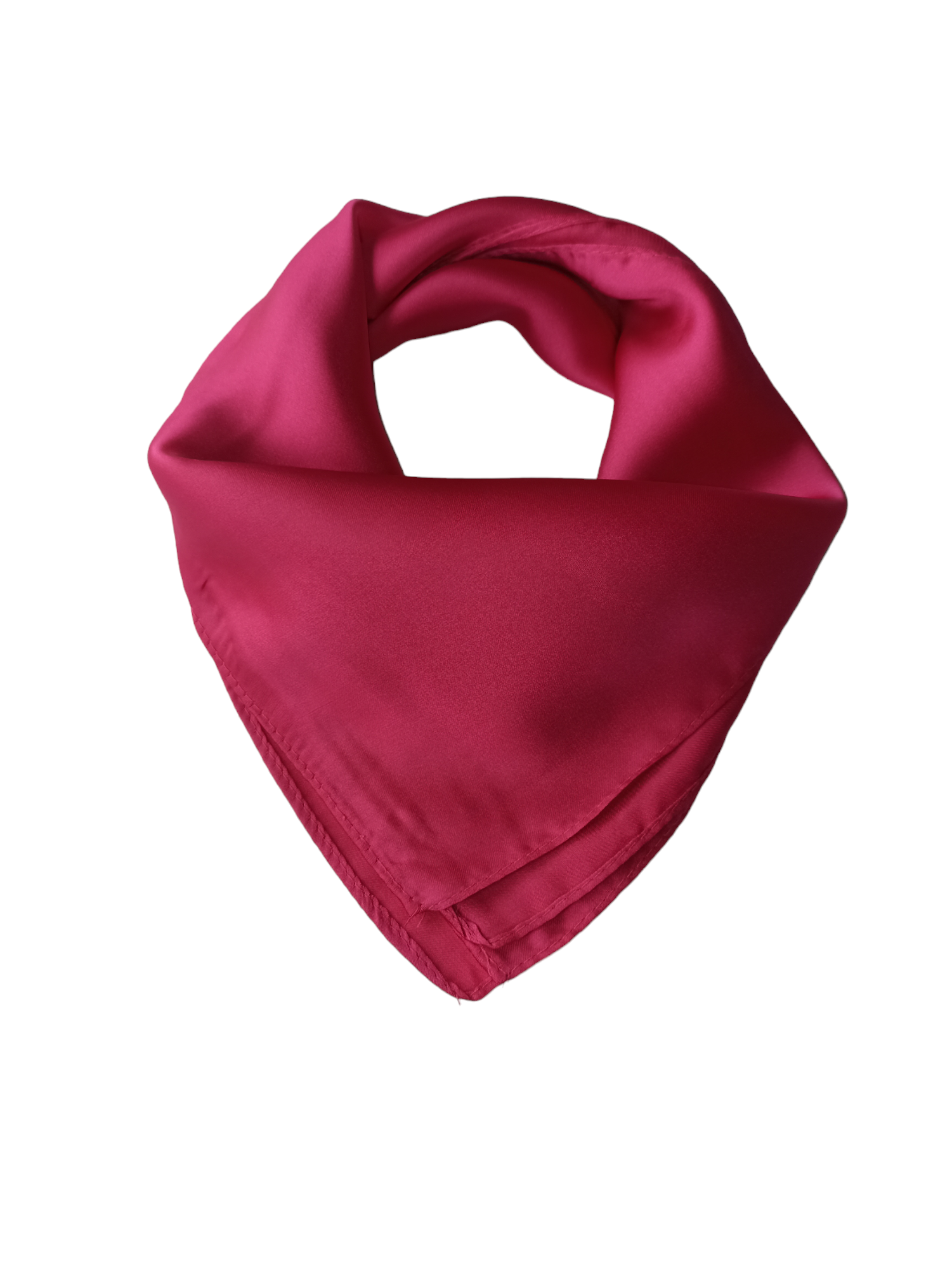 PAÑUELO TIPO SEDA CORTO COLOR LISO FUCSIA - 1