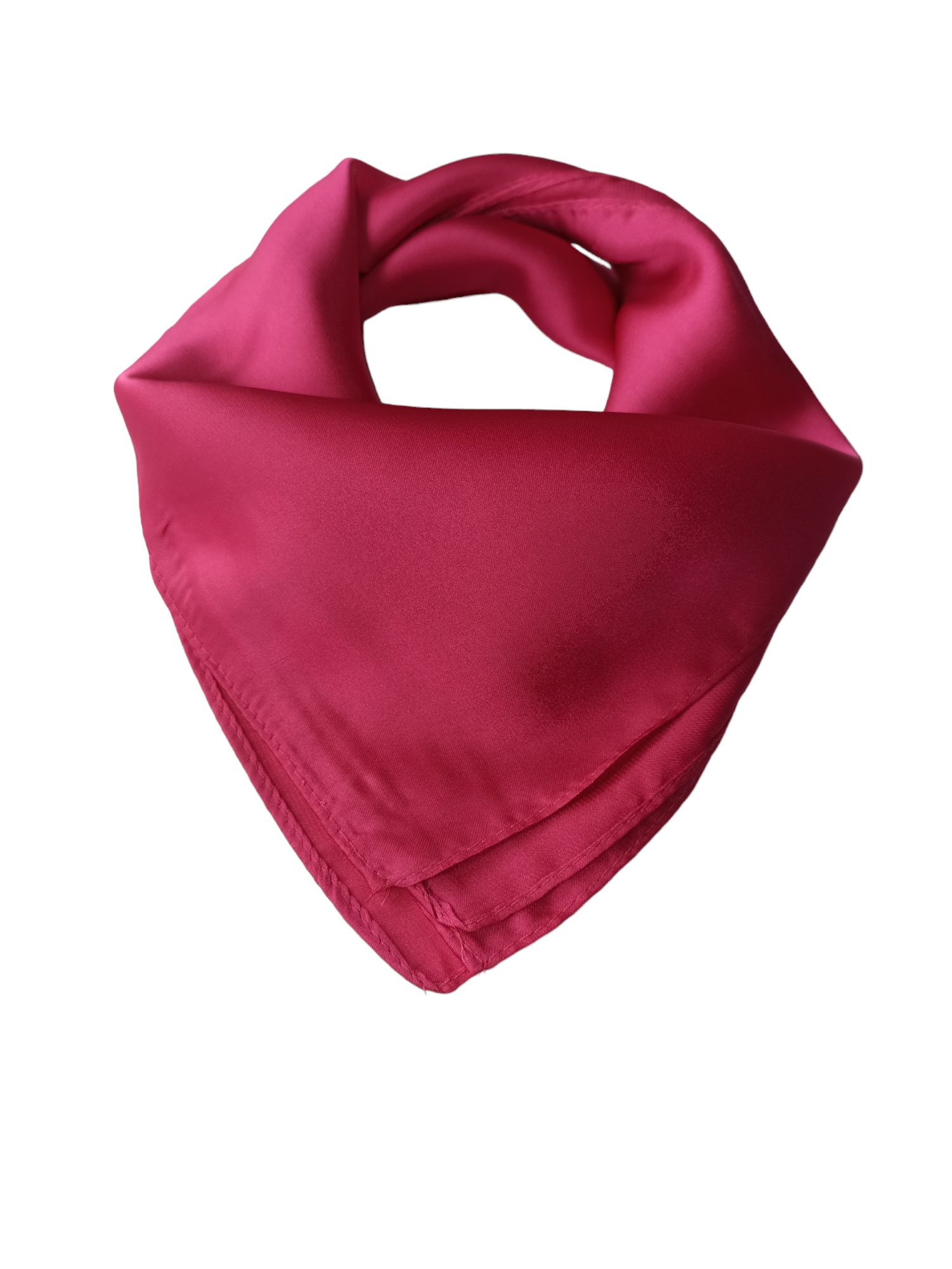 PAÑUELO TIPO SEDA CORTO COLOR LISO FUCSIA - 3