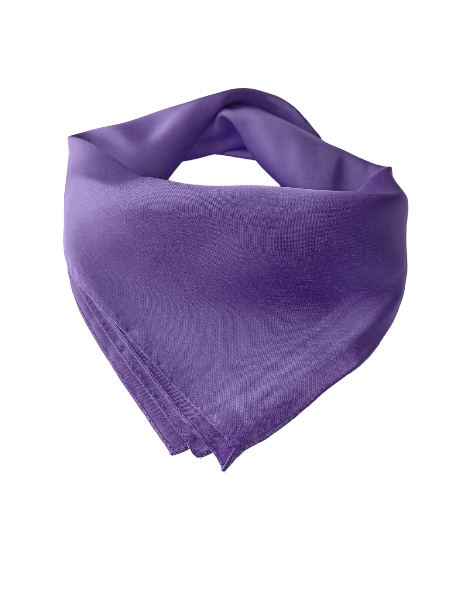 PAÑUELO TIPO SEDA CORTO COLOR LISO MORADO - 3