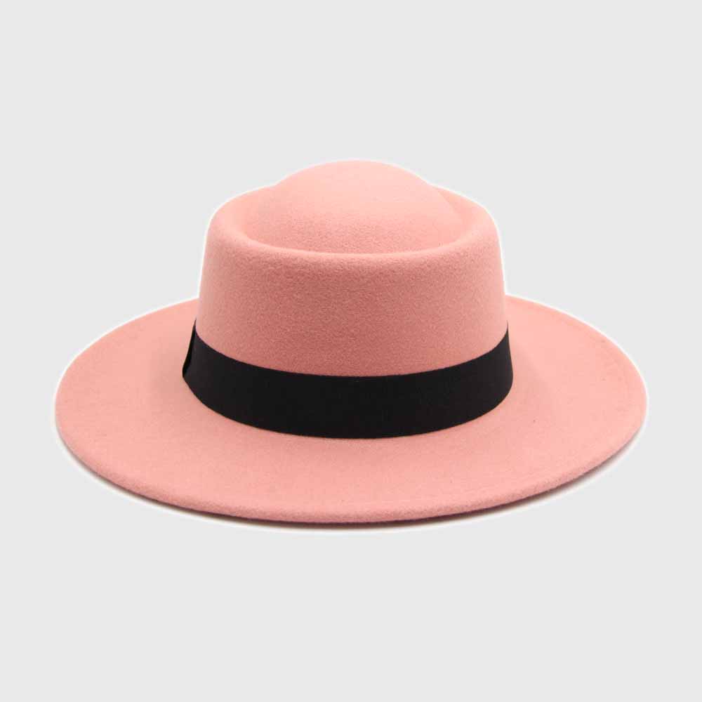 SOMBRERO ESPAÑOL CIRCULAR FIELTRO ROSA - 1