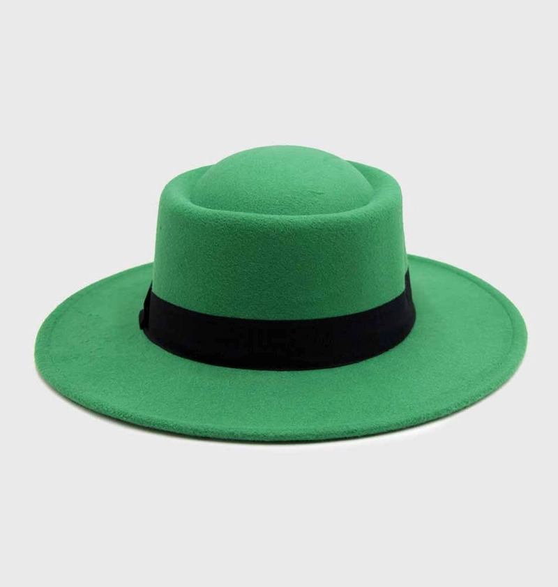 SOMBRERO ESPAÑOL CIRCULAR FIELTRO VERDE - 1