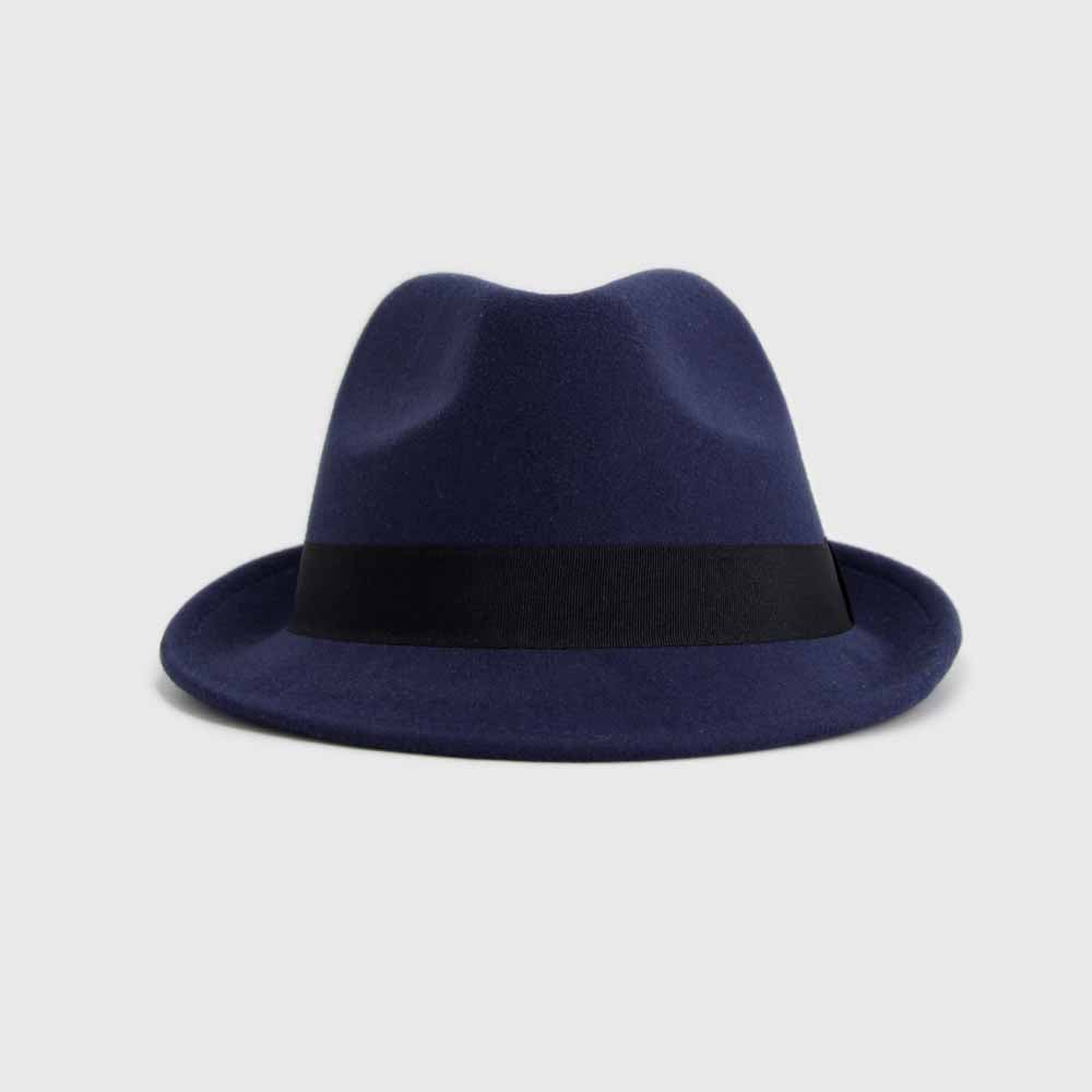 SOMBRERO FEDORA AZUL MARINO - 1