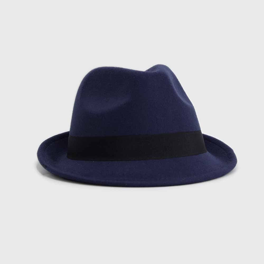 SOMBRERO FEDORA AZUL MARINO - 2