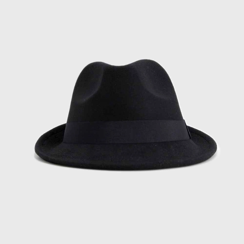SOMBRERO FEDORA FIELTRO NEGRO - 1