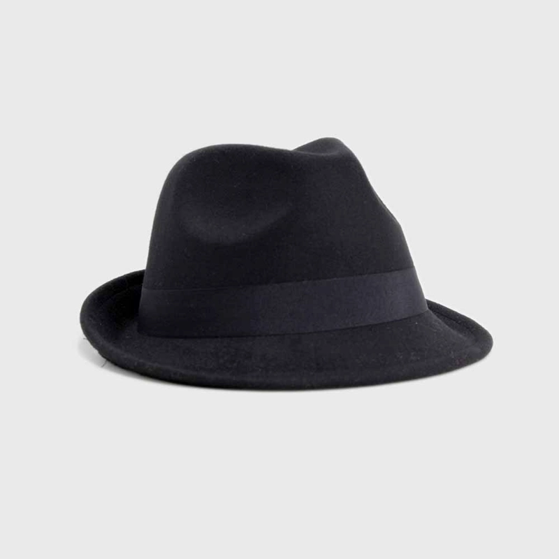 SOMBRERO FEDORA FIELTRO NEGRO - 2