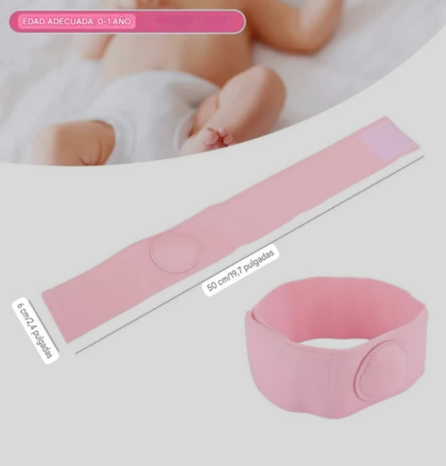 FAJA DE HERNIA UMBILICAL PARA BEBE ROSA - 3