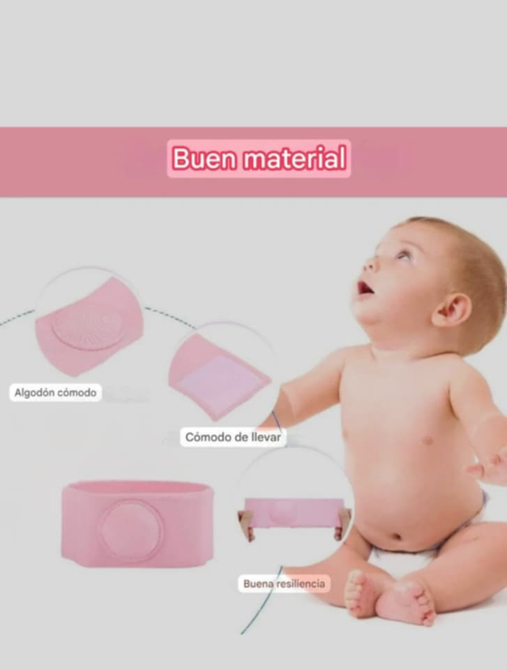 FAJA DE HERNIA UMBILICAL PARA BEBE ROSA - 4