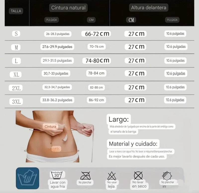 FAJA POST PARTO ABDOMINAL TALLA M NEGRO - 7