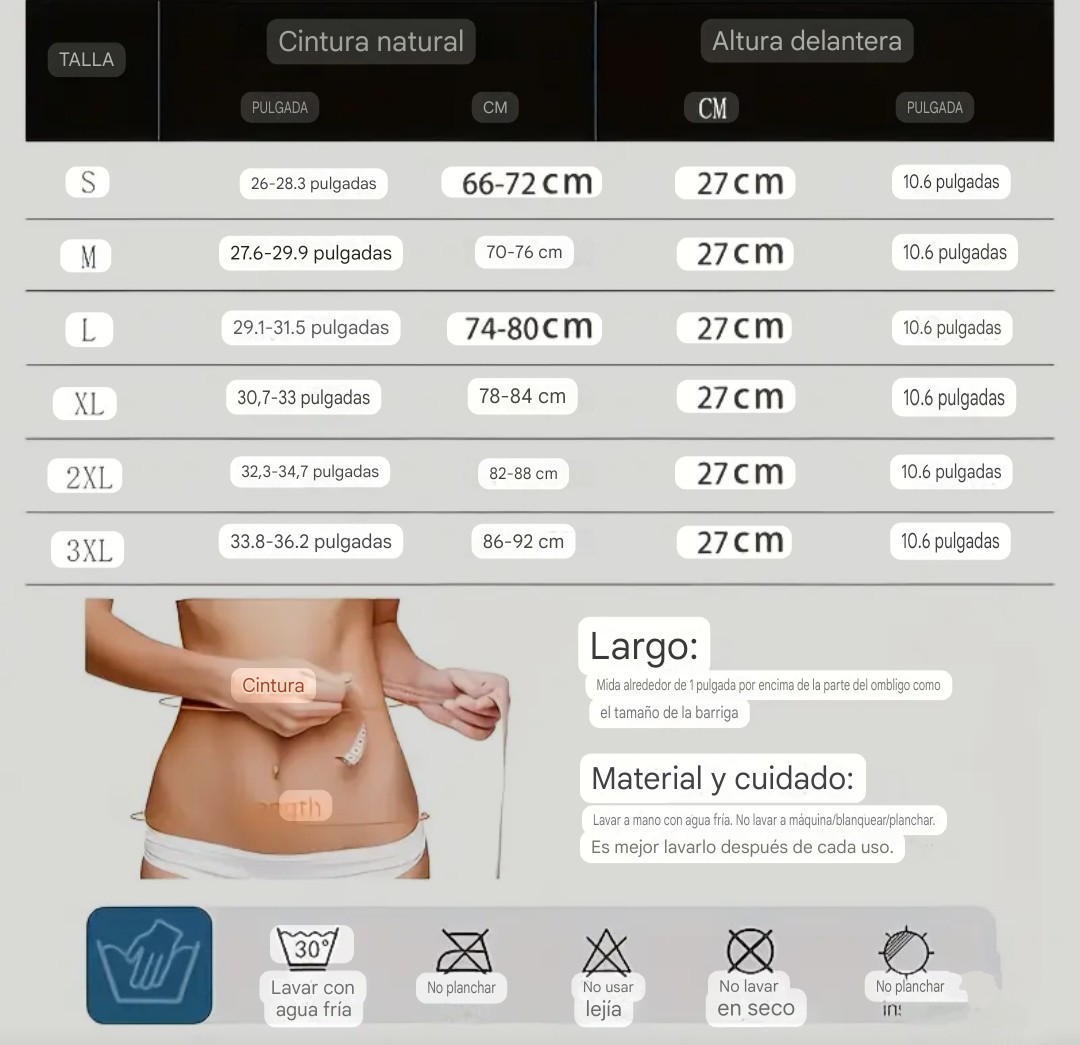 FAJA POST PARTO ABDOMINAL TALLA L NEGRO - 7