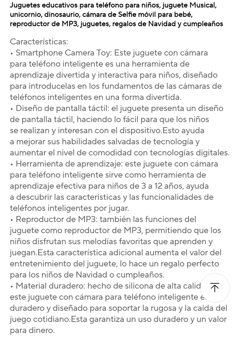 TELEFONO INTELIGENTE PARA NIÑOS MORADO - 3