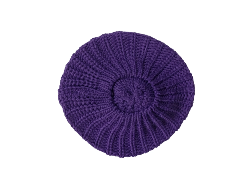 BOINA MUJER TEJIDA CON POMPON - 2