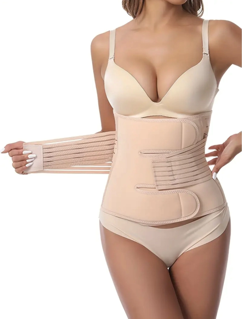 FAJA POST PARTO ABDOMINAL BEIGE - 2