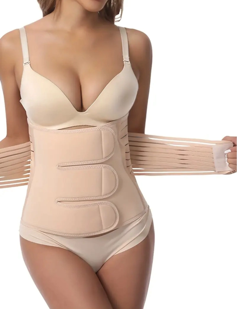FAJA POST PARTO ABDOMINAL BEIGE - 3