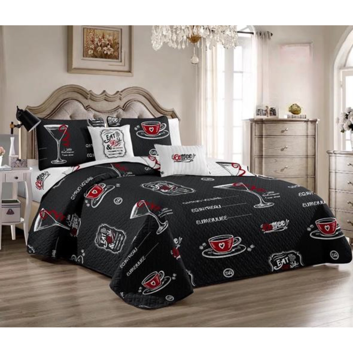 CUBRECAMA 1.5 PLAZAS MULTICOLOR QUILT VERANO - 1