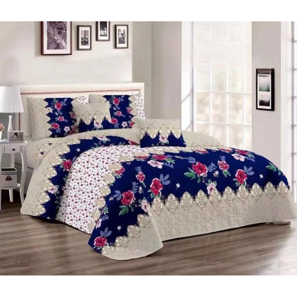 CUBRECAMA 1.5 PLAZAS MULTICOLOR QUILT VERANO - 1