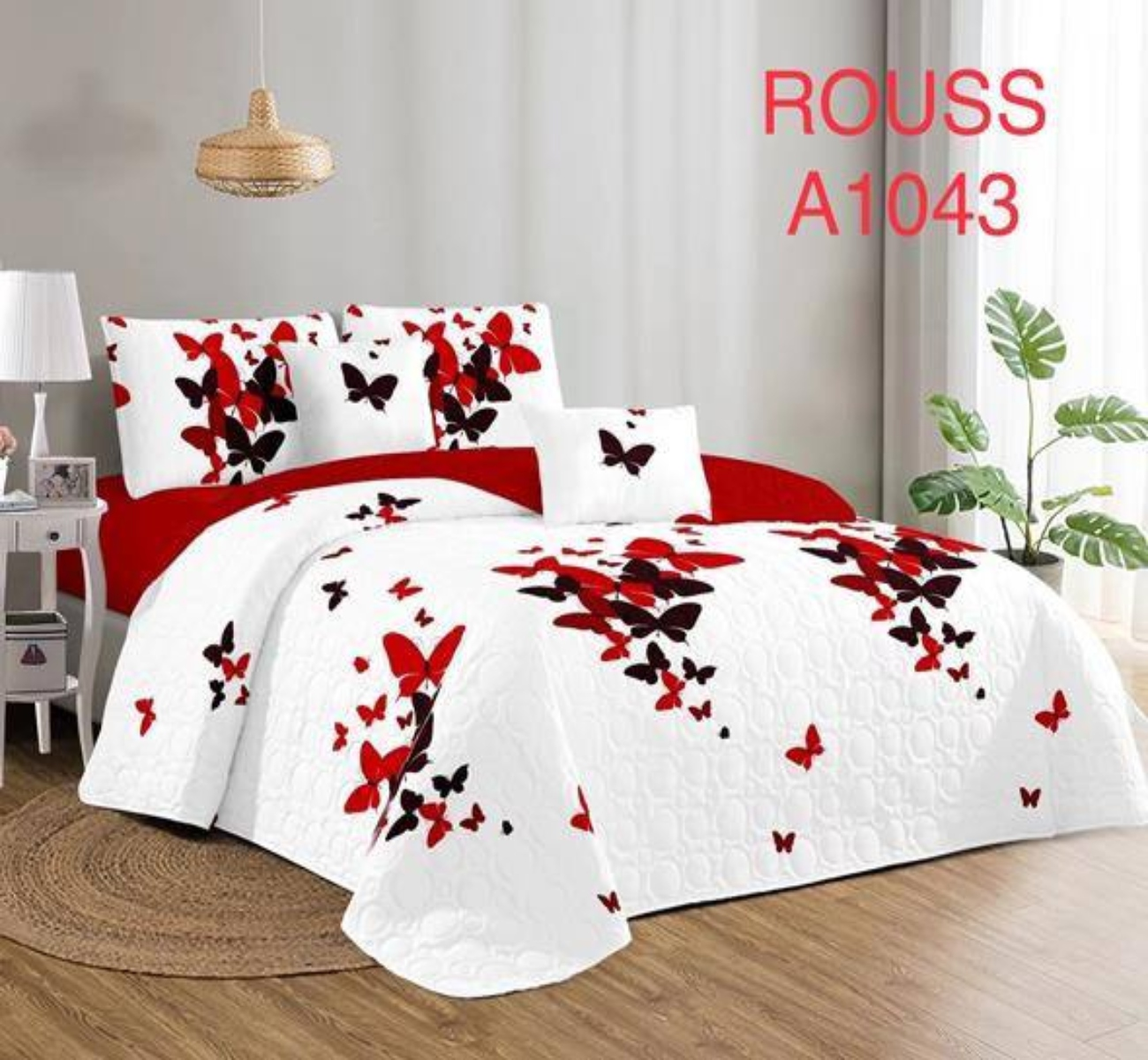 CUBRECAMA 1.5 PLAZAS MULTICOLOR QUILT REVERSIBLES - 1