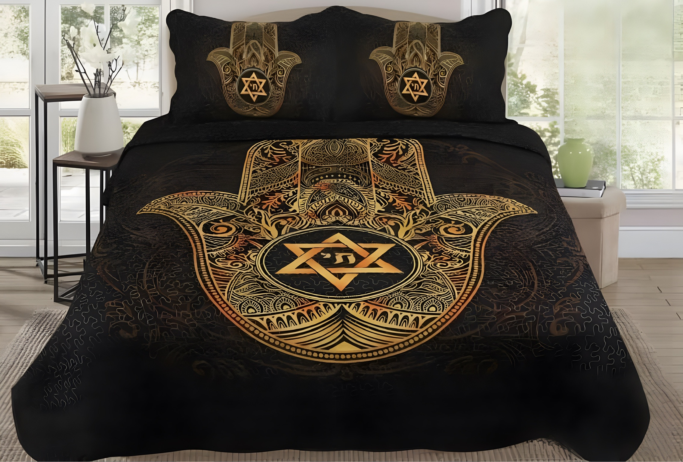 CUBRECAMA MULTICOLOR QUILT KING SUPER KING REVERSIBLES - 1