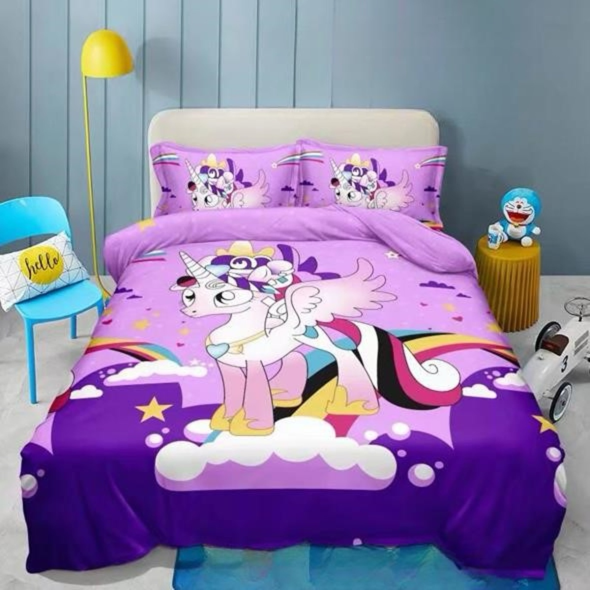 CUBRECAMA 1.5 PLAZAS MULTICOLOR QUILT VERANO - 1