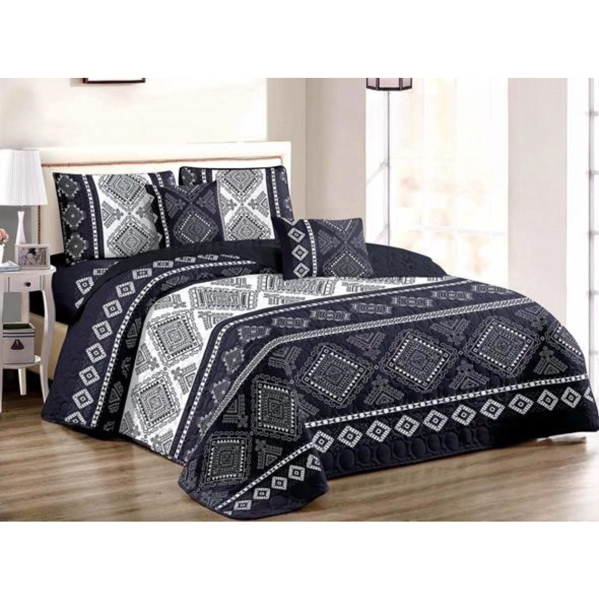 CUBRECAMA 1.5 PLAZAS MULTICOLOR QUILT VERANO - 1