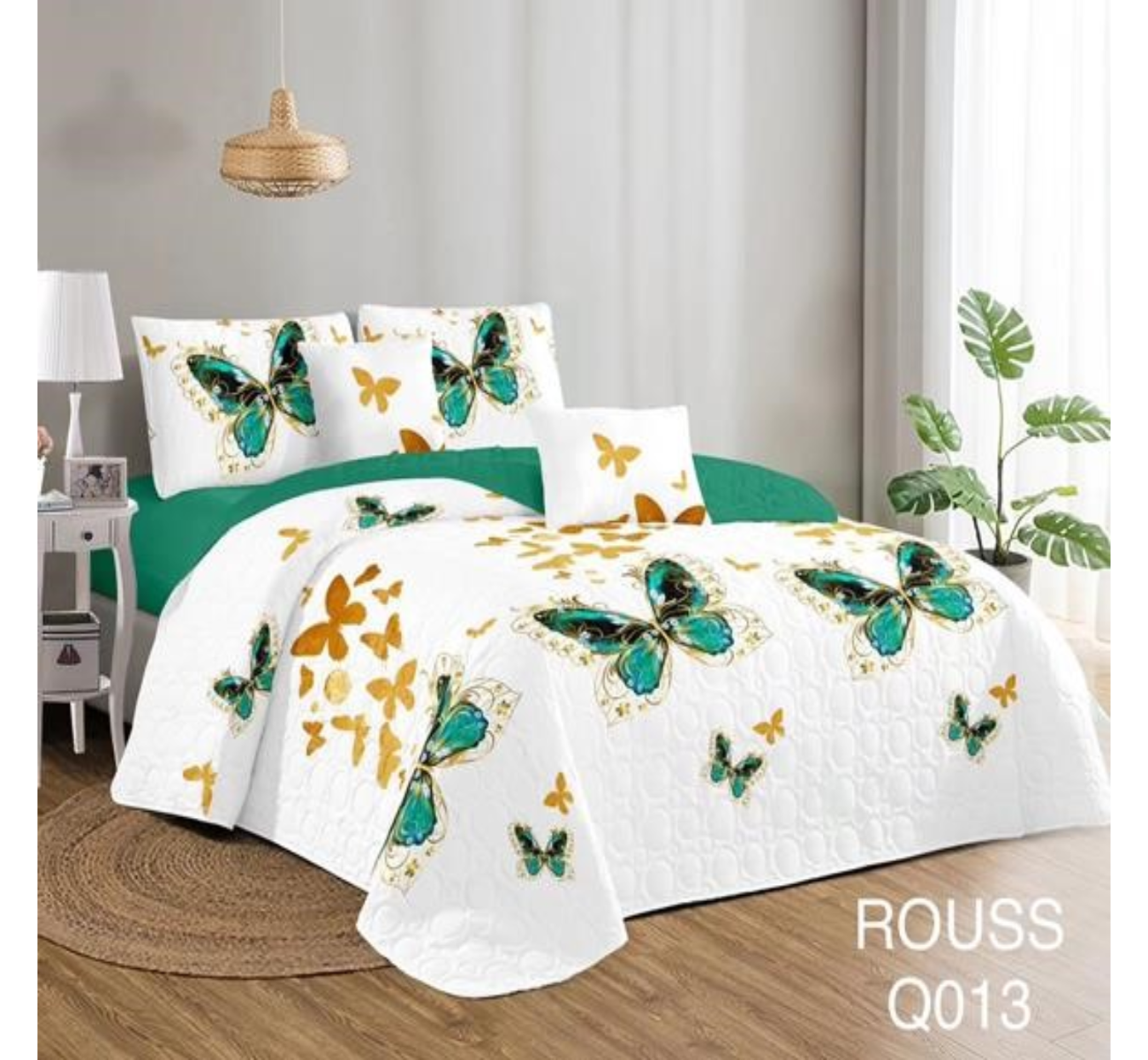 CUBRECAMA 2 PLAZAS MULTICOLOR QUILT REVERSIBLES - 1