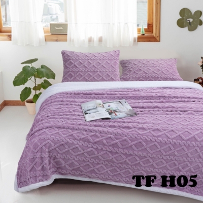 FRAZADAS CHIPORRO MAS FUNDAS ALMOHADAS 200 X 200 CM LILA - 1
