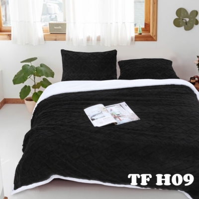 FRAZADAS CHIPORRO MAS FUNDAS ALMOHADAS 200 X 200 CM NEGRO - 1