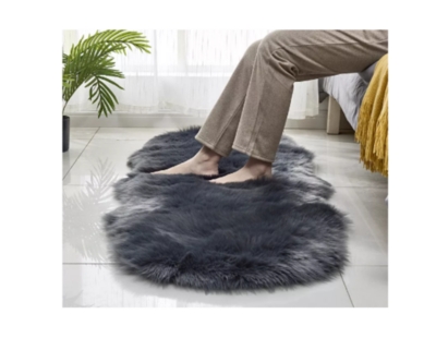 ALFOMBRAS CONTEMPORÁNEA MODERNA CURVAS PELO OVEJA 180 X 60 CM - 1