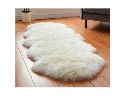 ALFOMBRAS CONTEMPORÁNEA MODERNA CURVAS PELO OVEJA 180 X 60 CM - 1
