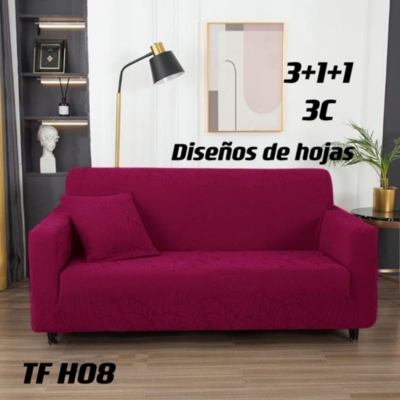 FUNDA SILLÓN SOFÁ TEXTURIZADA Y ELASTICADAS 3 CUERPOS MULTICOLOR - 1