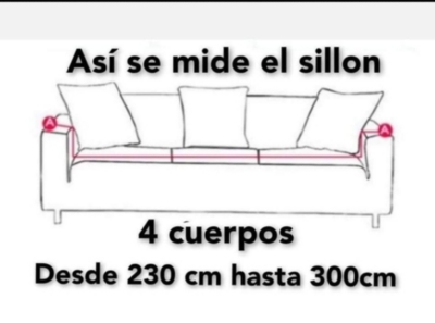 FUNDA SILLÓN SOFÁ ELASTICADAS 4 CUERPOS HASTA 300 CM MULTICOLOR - 2