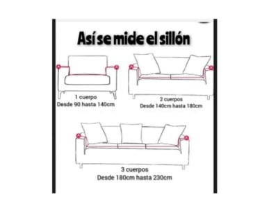 FUNDA SILLÓN SOFÁ TEXTURIZADA Y ELASTICADAS 3 CUERPOS MULTICOLOR - 2