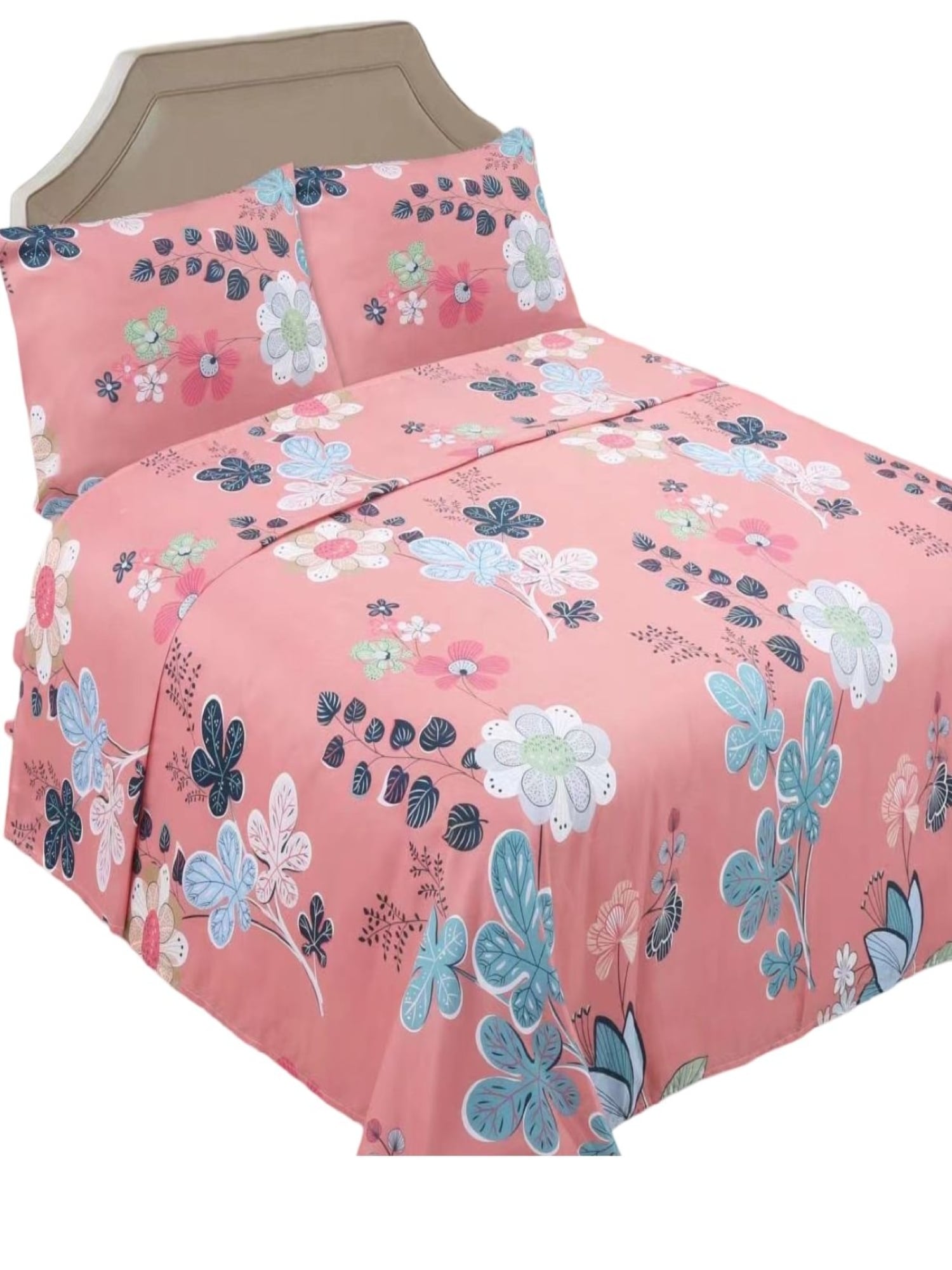 SET SÁBANAS KING 144 HILOS MULTICOLOR LISO 180 X 200 CM - 1