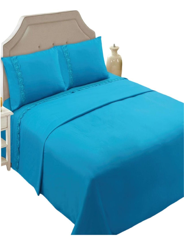SET SÁBANAS 1.5 PLAZAS 144 HILOS MULTICOLOR LISO - 1